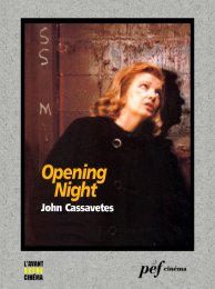 scenario - Opening Night de John Cassavetes, 