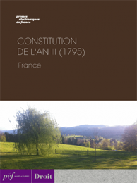 ouvrage - Constitution de l'an III (1795)